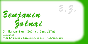 benjamin zolnai business card